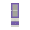Regalia Engineered Wood  Bookshelf in Lavender Purple Finish