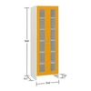 Jazlyn Engineered Wood  Bookshelf in Mango Yellow Finish