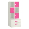 Abby Engineered Wood  Bookshelf in Barbie Pink Finish