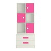Abby Engineered Wood  Bookshelf in Barbie Pink Finish