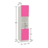 Zahra Engineered Wood  Bookshelf in Barbie Pink Finish