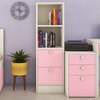 Kylee Engineered Wood  Bookshelf in English Pink Finish