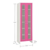 Jazlyn Engineered Wood  Bookshelf in Barbie Pink Finish