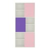 Itzel Engineered Wood  Bookshelf in English Pink - Lavender Purple Finish