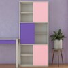 Itzel Engineered Wood  Bookshelf in English Pink - Lavender Purple Finish