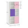 Itzel Engineered Wood  Bookshelf in English Pink - Lavender Purple Finish