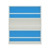 Kelsey Solid Wood  Bookshelf in Azure Blue Finish