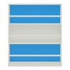 Kelsey Solid Wood  Bookshelf in Azure Blue Finish