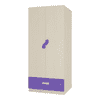 Emelia Engineered Wood Wardrobe in Purple Colour
