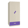 Emelia Engineered Wood Wardrobe in Purple Colour
