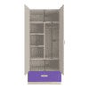 Emelia Engineered Wood Wardrobe in Purple Colour