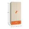 Emelia Engineered Wood Wardrobe in Orange Colour