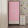 Novara 2 Door Wardrobe in English Pink Colour