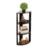 Alba Engineered Wood Multi Tier Corner Wall Decor Shelf Display Rack Wenge