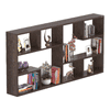 BLUEWUD Petree Engineered Wood Wall Mount Wall Shelf, Display Rack (Wenge)