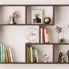 BLUEWUD Xude Engineered Wood Wall Mount Wall Shelf, Display Rack (Wenge)