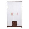 Wardrobe Frosty white and Columbian walnut