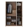 Galaxy 3 Door Wardrobe In Exotic Teak Finish