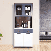 Nyle Engineered Wood Crockery Unit in Columbian Walnut