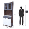 Nyle Engineered Wood Crockery Unit in Columbian Walnut