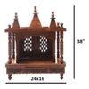 Nikhil Solid Wood Free Standing Prayer Unit