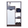 Engineered Wood 8 Pair Shoe Rack Without Seating in Frosty White Colour
