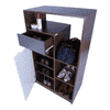Engineered Wood 8 Pair Shoe Rack Without Seating in Frosty White Colour