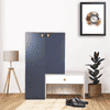 Engineered Wood 9 Pair Shoe Rack With Seating in Graphite Grey Colour