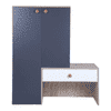Engineered Wood 9 Pair Shoe Rack With Seating in Graphite Grey Colour