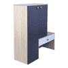 Engineered Wood 9 Pair Shoe Rack With Seating in Graphite Grey Colour