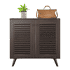 Carlem 2 Door Free Standing Engineered Wood Shoe Rack in Wenge Finish
