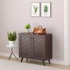Carlem 2 Door Free Standing Engineered Wood Shoe Rack in Wenge Finish