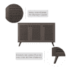 Carlem 3 Door Free Standing Engineered Wood Shoe Rack in Wenge Finish
