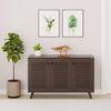 Carlem 3 Door Free Standing Engineered Wood Shoe Rack in Wenge Finish