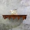 Butcher Coffee Walnut Solid Wood Wal Shelf
