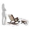 Hailea Solid Wood Rocking Chair in Beige jute Colour
