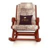 Faren Solid Wood Rocking Chair in Beige printed Colour