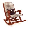 Faren Solid Wood Rocking Chair in Beige printed Colour