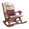 Faren Solid Wood Rocking Chair in Beige printed Colour