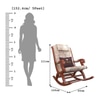 Faren Solid Wood Rocking Chair in Beige printed Colour