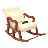 Allson Solid Wood Rocking Chair in Beige Colour