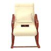 Allson Solid Wood Rocking Chair in Beige Colour