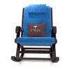 Shaunah Solid Wood Rocking Chair in Blue valvet Colour