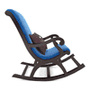 Merrell Solid Wood Rocking Chair in Blue Colour