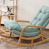 Earle Solid Wood Rocking Chair in Blue Colour