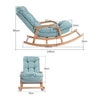 Earle Solid Wood Rocking Chair in Blue Colour