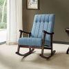 Ashlea Solid Wood Rocking Chair in Blue Colour