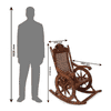 Kasy Solid Wood Rocking Chair in Brown Colour