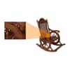 Kasy Solid Wood Rocking Chair in Brown Colour