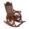 Kasy Solid Wood Rocking Chair in Brown Colour